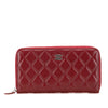 Chanel CC Quilted Caviar Zip Around Long Wallet Secondhand