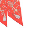 Hermès Les Cles a Pois Silk Twilly Scarf Secondhand