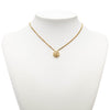 Dior Gold Plated Strass CD Logo Pendant Necklace Secondhand
