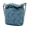 Chanel Medium Quilted Denim Mood Bucket with Chain Secondhand
