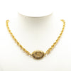 Chanel Gold Plated CC Medallion Necklace Secondhand