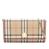 Burberry House Check Coated Canvas Wallet On Chain Secondhand