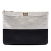Chanel Medium Bicolor Goatskin Boy O Case Clutch Secondhand