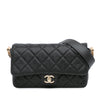 Chanel CC Bicolor Quilted Caviar Single Flap Secondhand
