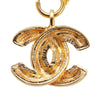 Chanel Gold Plated Quilted CC Pendant Necklace Secondhand