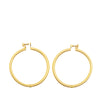 Secondhand Chanel Gold Plated Hoop Push Back Earrings