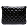 Chanel Medium Quilted Patent O Case Clutch Secondhand