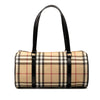 Burberry House Check Canvas Barrel Handbag Secondhand