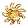 Chanel Gold Plated CC Sun Clip on Earrings Secondhand