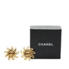 Chanel Gold Plated CC Sun Clip on Earrings Secondhand