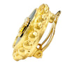 Chanel CC Gold Plated and Enamel Button Clip On Earrings Secondhand