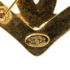 Chanel Gold Plated CC Heart Brooch Secondhand