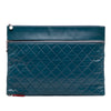 Chanel CC Quilted Lambskin Multi Zip Clutch Secondhand