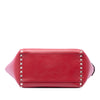 Valentino Small Leather Rockstud Trapeze Satchel Secondhand