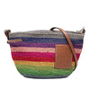 LOEWE Paulas Ibiza Anagram Raffia Rainbow Pochette Crossbody Secondhand