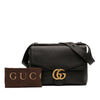 Gucci Large GG Marmont Pebbled Calfskin Flap Shoulder Bag Secondhand