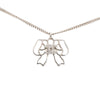 Chanel CC Brass Strass Bow Pendant Necklace Secondhand