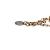 Chanel CC Gold Plated Resin Crossbones Round Pendant Necklace Secondhand