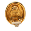 Chanel Gold Plated Mademoiselle Logo Clip On Earrings Secondhand