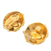 Chanel Gold Plated Overlapping CC Round Clip On Earrings Secondhand