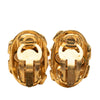 Chanel CC Gold Plated Oval Clip On Earrings Secondhand