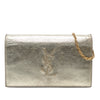 Saint Laurent Crinkled Metallic Calfskin Belle de Jour Chain Clutch Secondhand