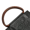 Chanel CC Caviar Wood Top Handle Tote Secondhand