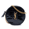 Saint Laurent Croc Embossed Patent Round Vinyle Camera Bag Secondhand