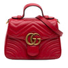 Gucci Mini GG Marmont Matelasse Leather Top Handle Bag Secondhand
