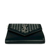 Saint Laurent Studded Leather Monogram Bifold Wallet Secondhand