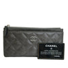Chanel Quilted Lambskin Camellia Zip Pouch Secondhand