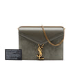 Saint Laurent Suede and Calfskin Monogram Cassandra Clasp Bag Secondhand