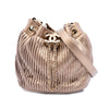 Chanel Small Metallic Lambskin Coco Pleats Drawstring Bucket Bag Secondhand