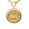 Chanel Gold Plated Rue Cambon Medallion Pendant Necklace Secondhand