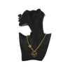 Chanel Gold Plated Enamel Coco Heart Star Pendant Necklace Secondhand
