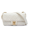 Chanel Mini Quilted Calfskin Crystal Pearls Chain Flap Secondhand