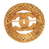 Chanel CC Gold Plated Woven Round Brooch Secondhand