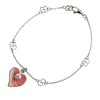 Gucci Sterling Silver and Enamel San Valentino Heart Bracelet Secondhand