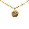 Chanel Gold Plated CC Round Pendant Necklace Secondhand