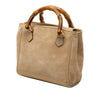 Gucci Mini Suede Bamboo Satchel Secondhand