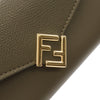 Fendi Smooth and Grained Calfskin Vitello King Cruise FF Diamonds Continental Envelope Wallet On Chain Secondhand