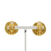Chanel CC Gold Plated Round Clip On Earrings Secondhand
