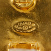 Chanel CC Gold Plated Round Clip On Earrings Secondhand