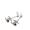 Chanel CC Brass Strass Dangle Push Back Earrings Secondhand