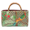 Gucci Medium GG Supreme Tian Bamboo Shopper Satchel Secondhand