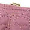 Dior Lambskin Cannage Lady Dior Cosmos Zip Card Holder Secondhand