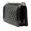 Chanel Old Medium Quilted Patent Acrylic Boy Flap Secondhand