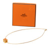 Hermès Gold Plated and Enamel Cage d H Pendant Necklace Secondhand