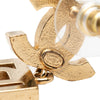 Chanel CC Brass Strass Boy Swing Push Back Earrings Secondhand