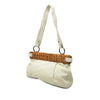 Ferragamo Leather and Wicker Shoulder Bag Secondhand
